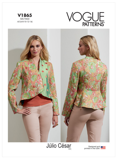 Vogue Patterns V1865 | Misses' Jacket | Front of Envelope