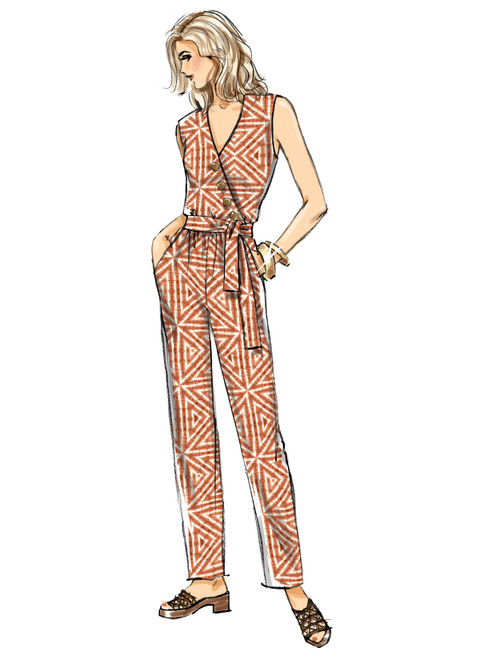 Butterick B6881 | Misses' Jumpsuit, Sash and Belt