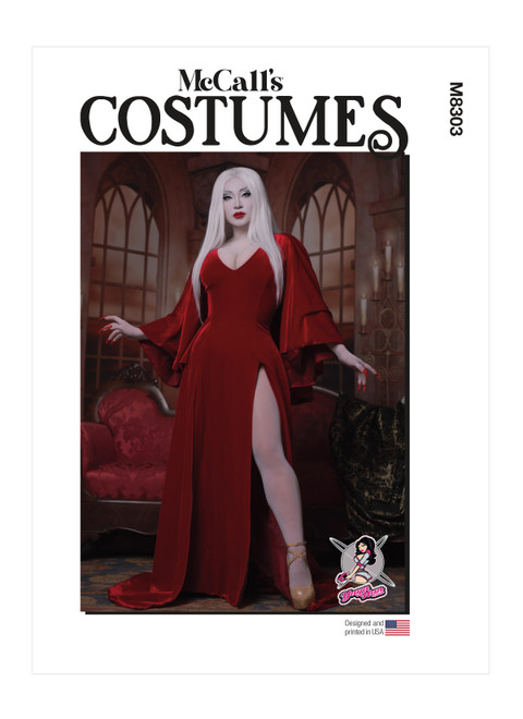 McCall's M8303 | Dress and Sleeved Cape by Yaya Han | Front of Envelope