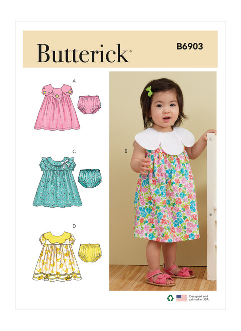 Butterick B6903 | Infants' Dress and Panties | Front of Envelope