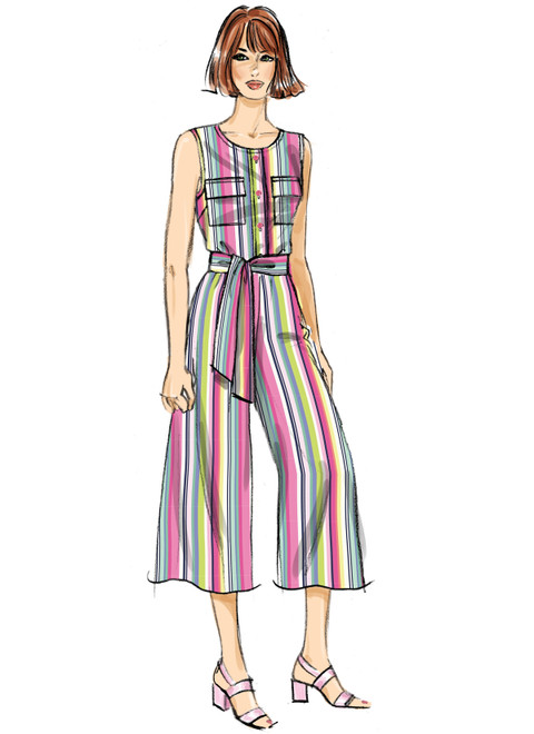 Butterick B6890 | Misses' Dress, Jumpsuit and Sash