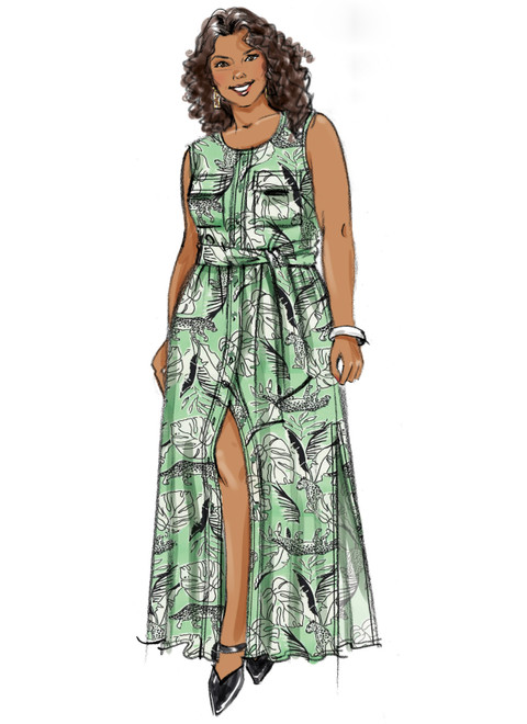 Butterick B6891 (Digital) | Women's Dress, Jumpsuit and Sash