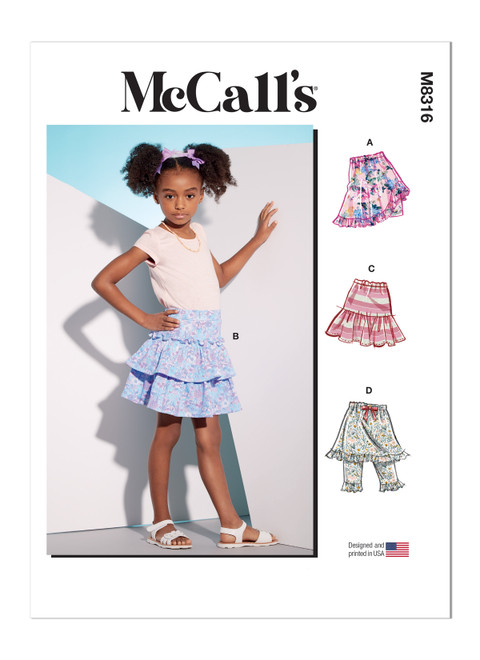 McCall's M8316 | Children's Skorts | Front of Envelope