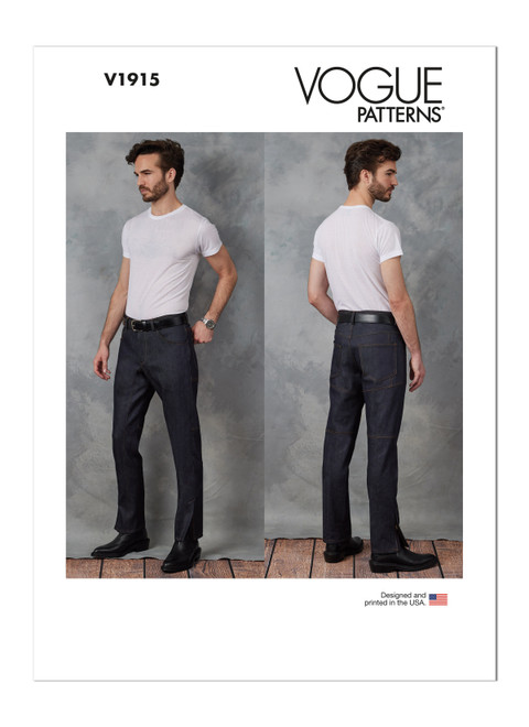 Vogue Patterns V1915 | Men's Jeans | Front of Envelope