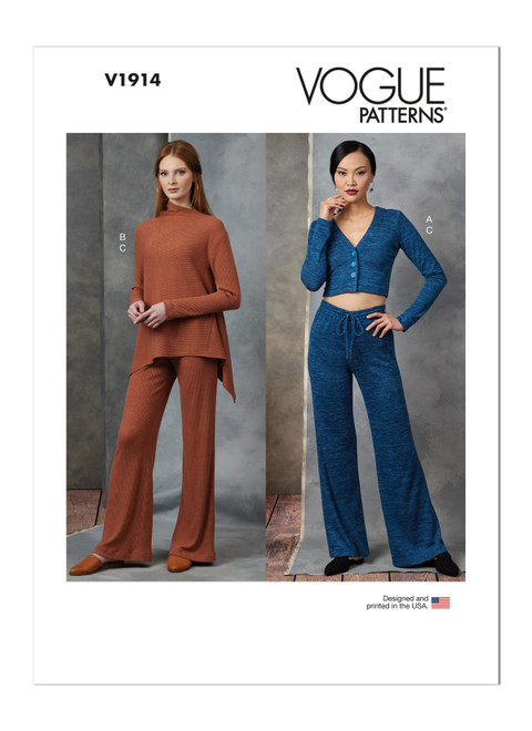 Vogue Patterns V1914 | Misses' Cardigan, Tunic and Pants | Front of Envelope