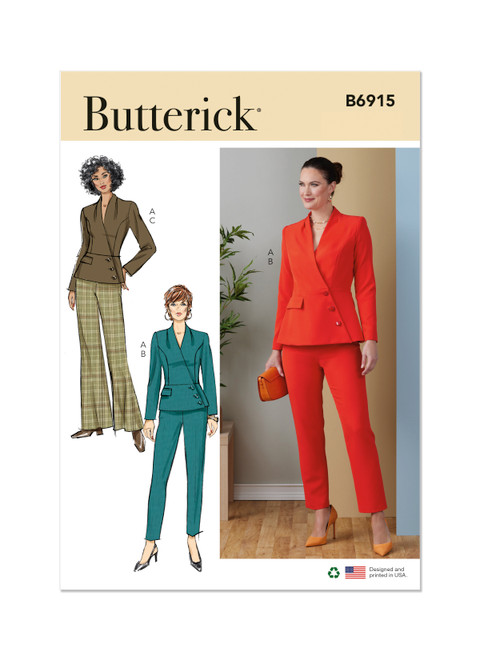 Butterick B6915 | Misses' Jacket and Pants | Front of Envelope