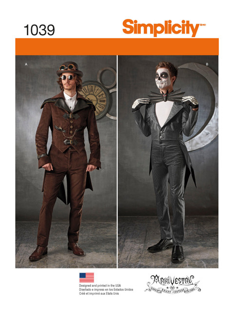 Simplicity S1039 | Men's Cosplay Costumes | Front of Envelope