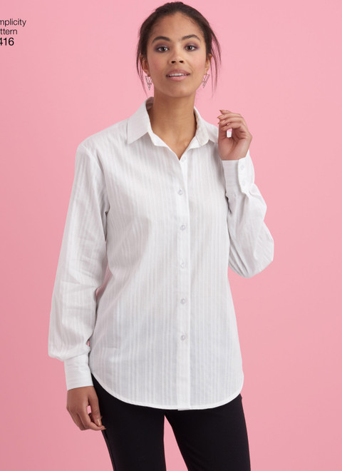 Simplicity S8416 | Misses' Shirt with Back Variations