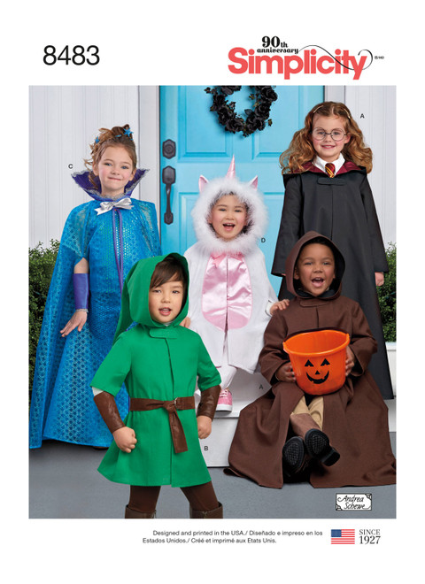 Simplicity S8483 | Child's Cape Costumes | Front of Envelope