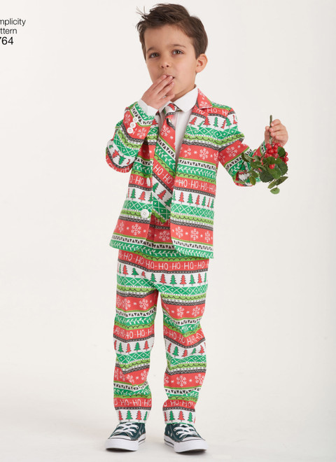 Simplicity S8764 | Boys' Suit and Ties