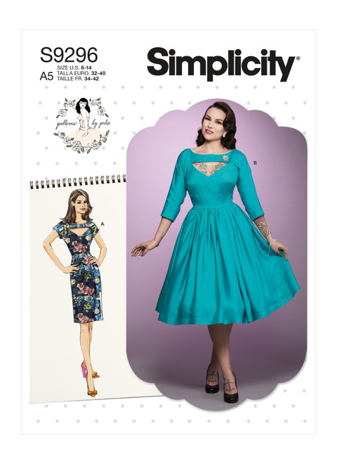 Simplicity S9296 | Misses' Dress | Front of Envelope