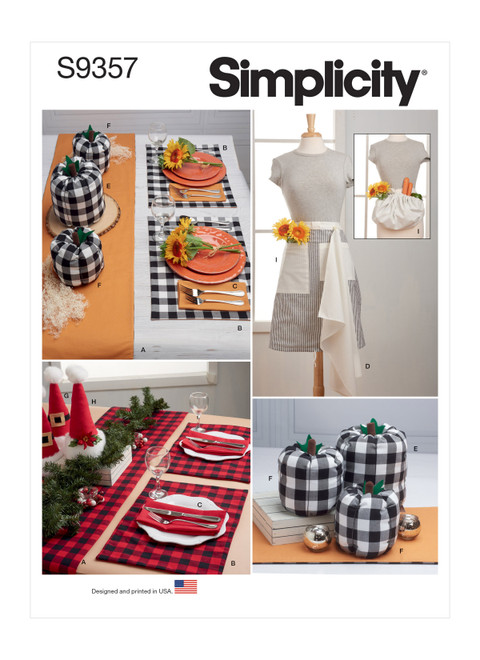 Simplicity S9357 | Table Décor, Décorations, Tea Towel and Apron | Front of Envelope