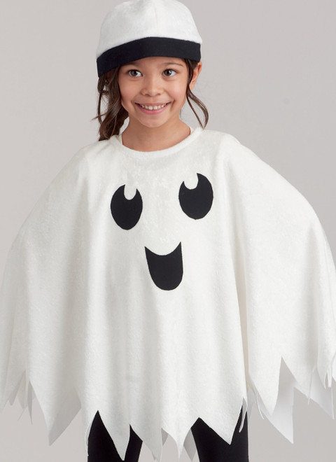 Simplicity S9351 | Children's Poncho Costumes, Hats and Face Masks