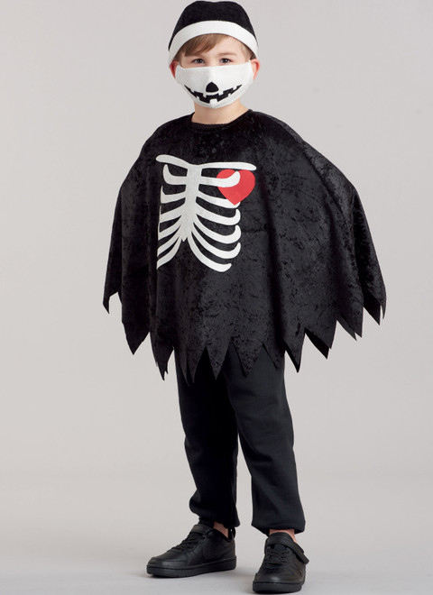 Simplicity S9351 | Children's Poncho Costumes, Hats and Face Masks