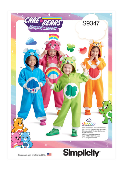 Simplicity S9347 | Toddlers' Animal Costume | Front of Envelope