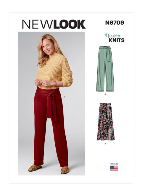 New Look N6709 | Misses' Knits Only Pants and Skirt | Front of Envelope