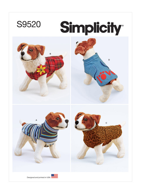 Simplicity S9520 | Dog Coats | Front of Envelope