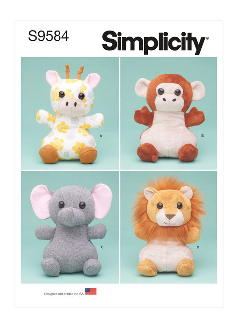 Simplicity S9584 | Plush Animals | Front of Envelope