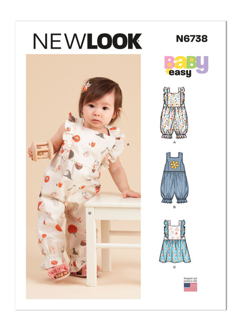 New Look N6738 | Babies' Rompers and Dress | Front of Envelope