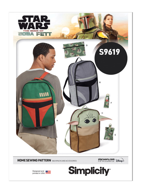 Simplicity S9619 | Disney Star Wars Backpacks and Accessories | Front of Envelope