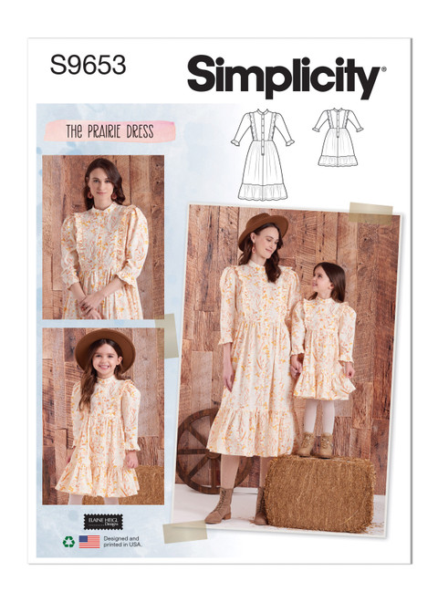 Simplicity S9653 | Children's and Misses' Dress by Elaine Heigl Designs | Front of Envelope