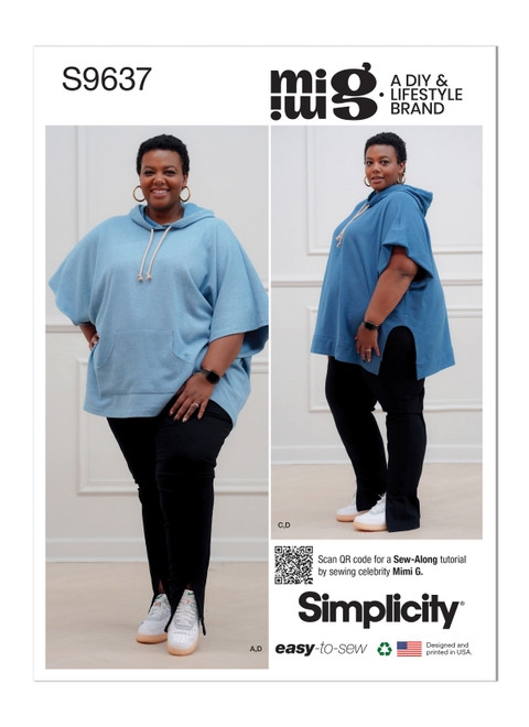 Simplicity S9637 | Women's Hoodies and Leggings by Mimi G | Front of Envelope