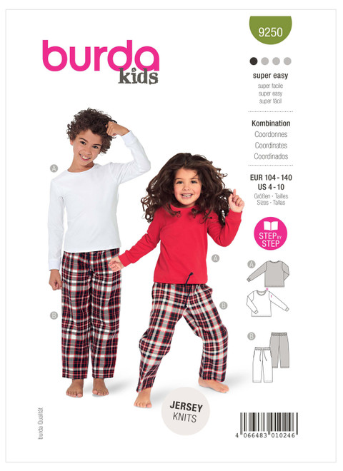 Burda Style BUR9250 | Children's Co-ords | Front of Envelope