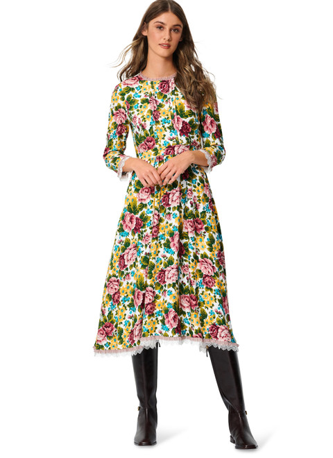 Burda Style BUR5983 | Misses' Dress with Waistband and Wide or Narrow Skirt