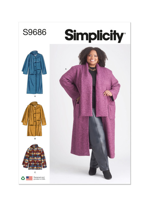 Simplicity S9686 | Womens' Coat and Jacket | Front of Envelope