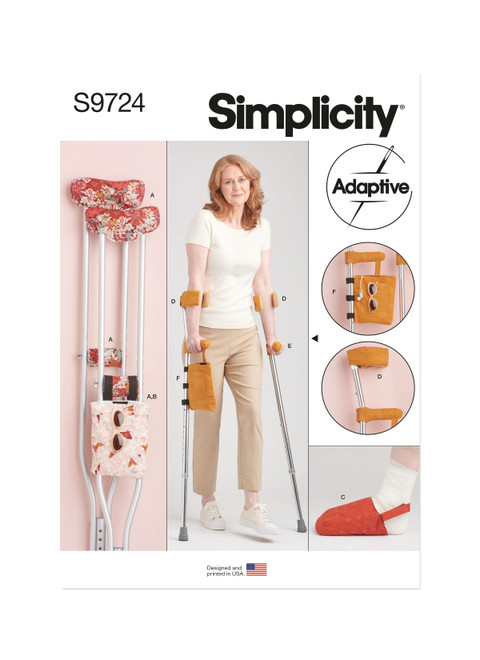 Simplicity S9724 | Crutch Pads, Bag and Toe Cover | Front of Envelope