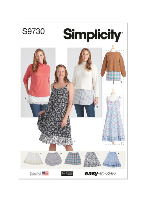 Simplicity S9730 | Misses' Layering Slips by Elaine Heigl Designs | Front of Envelope