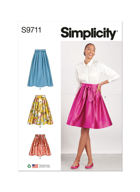 Simplicity S9711 | Misses' Skirts | Front of Envelope