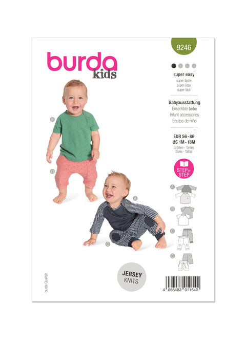 Burda Style BUR9246 | Burda Style Pattern 9246 Babies' Clothes | Front of Envelope