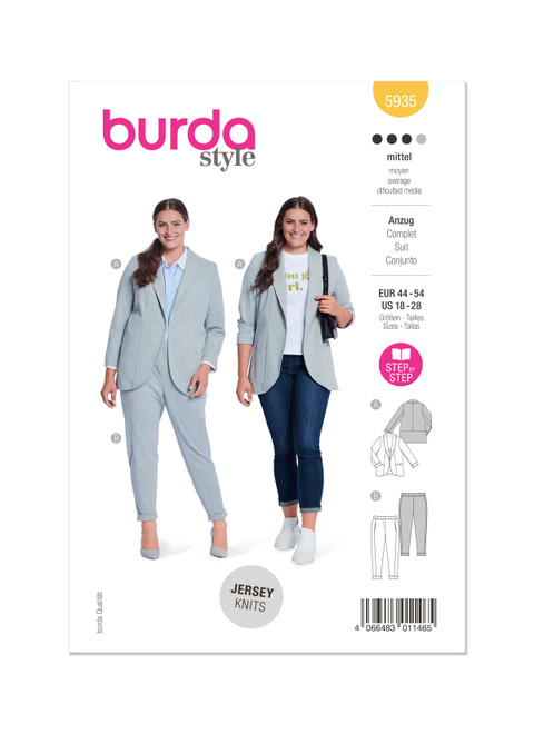 Burda Style BUR5935 | Burda Style Pattern 5935 Misses' Suit | Front of Envelope