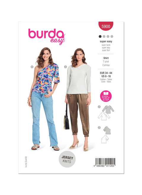 Burda Style BUR5900 | Burda Style Pattern 5900 Misses' Top | Front of Envelope