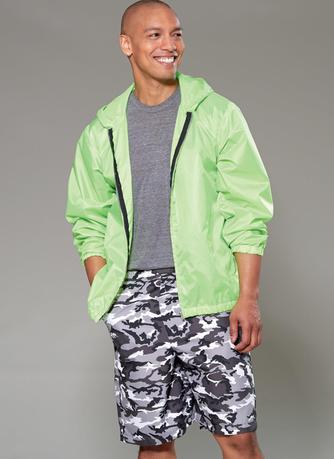 McCall's M7668 (Digital) | Men's Hooded Jacket, Shorts and Leggings