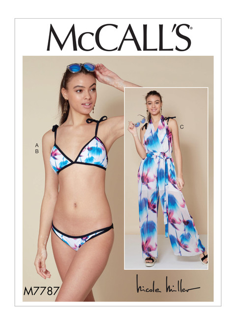 McCall's M7787 (Digital) | Misses' Bikini, Jumpsuit and Belt | Front of Envelope