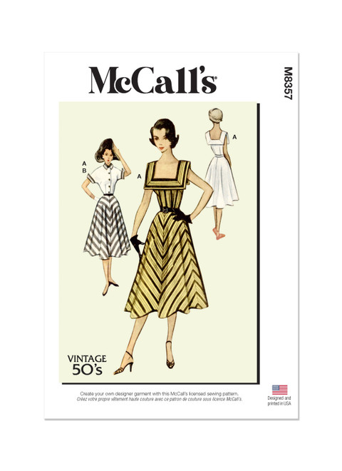 McCall's M8357 | Misses' Vintage Dress and Jacket | Front of Envelope