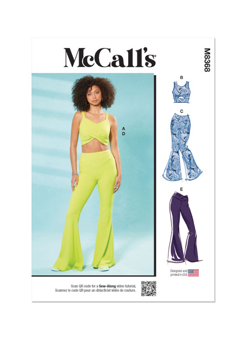 McCall's M8368 (Digital) | Misses' Knit Tops and Pants | Front of Envelope