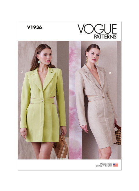 Vogue Patterns V1936 | Misses' Blazer Dress | Front of Envelope