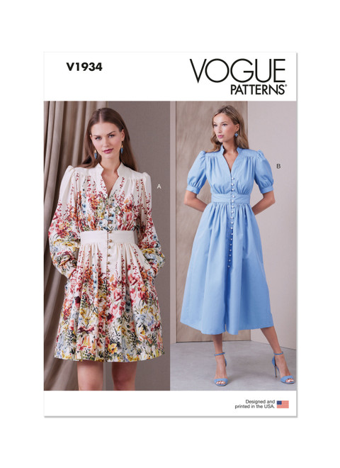 Vogue Patterns V1934 | Misses' Dress in Two Lengths | Front of Envelope