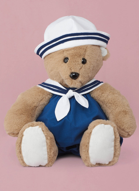 Simplicity S9771 | Plush Bear with Clothes and Hats by Laura Ashley