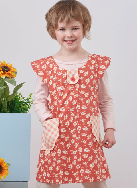 Simplicity S9767 | Children's and Misses' Wrap Around Apron and Scarf Hat by Ruby Jean's Closet