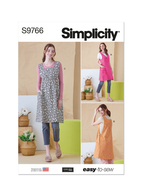 Simplicity S9766 | Misses' Tabard Aprons by Elaine Heigl Designs | Front of Envelope