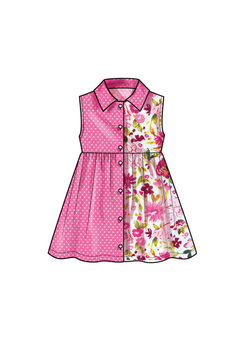 Simplicity S9760 | Toddlers' Dress with Sleeve Variations