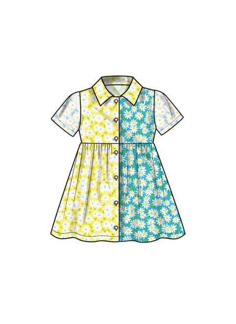 Simplicity S9760 | Toddlers' Dress with Sleeve Variations