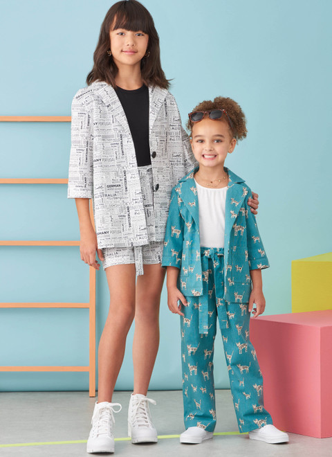 Simplicity S9762 | Children's and Girls' Jacket, Pants and Shorts for American Sewing Guild