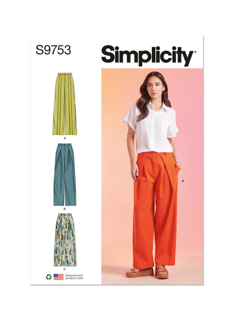 Simplicity S9753 | Misses' Pants | Front of Envelope