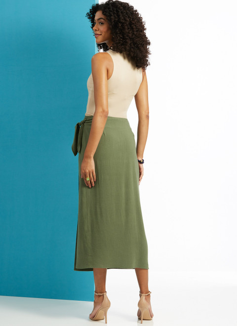 Butterick B6934 (PDF) | Misses' Wrap Skirt in Two Lengths