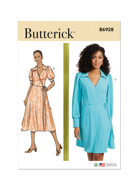 Butterick B6928 | Misses' Dress in Two Lengths | Front of Envelope